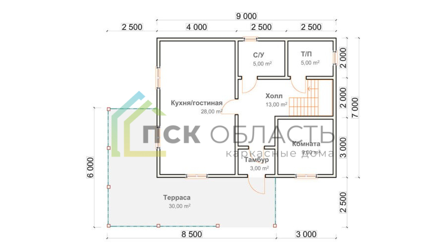 pl 1 mir Каркасный дом - k30 схема