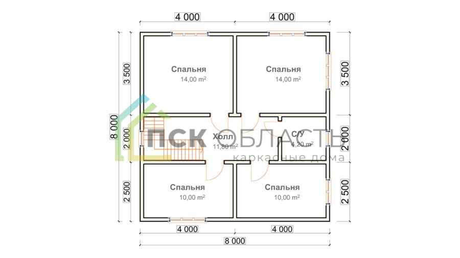 pl 2 mir Каркасный дом - К 43 - схема 3